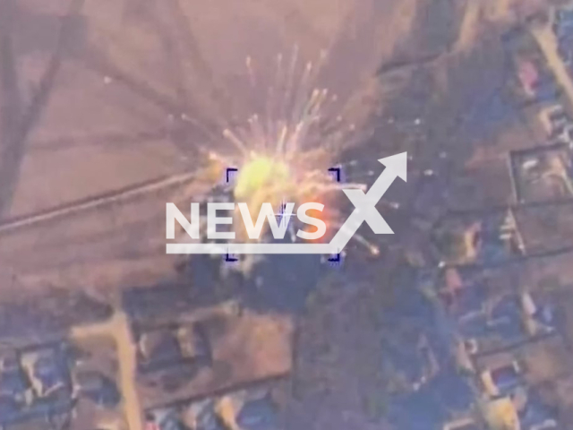 Destruction of the Buk-M1 air defense missile system with a high-precision missile strike. Note: Photo is a screenshot from a video(Russian Ministry of Defense/Newsflash).