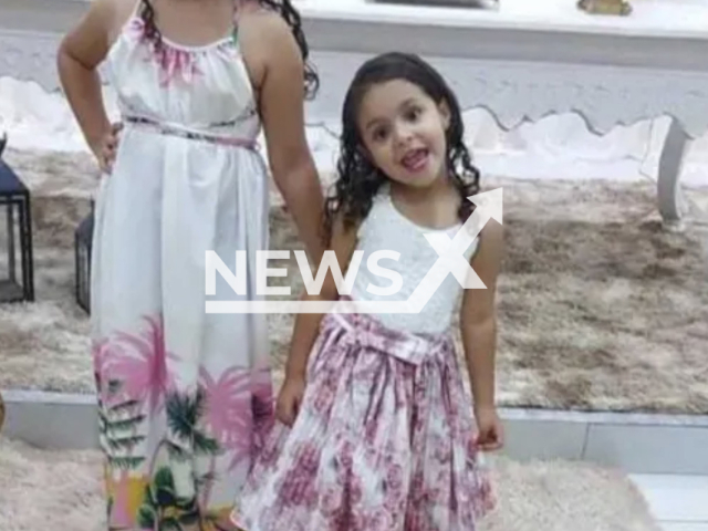 Photo shows two sisters, aged eight and four, undated. They were allegedly killed by their father in Santo Antonio de Goias, in the Metropolitan Region of Goiania, Brazil on Monday, May 22, 2023. Note: Picture is private (Newsflash)