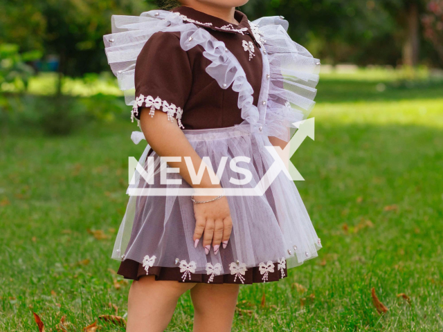 Picture shows Polina Skorik, 17, the smallest young woman in Russia with height of just 80 centimeters, undated. She has successfully graduated from school in Glushkovo, Kursk Region, Russia in 2023 being the only known case in Russia of anauxetic dysplasia. Note: Private photo. (@polina.skorik/Newsflash)