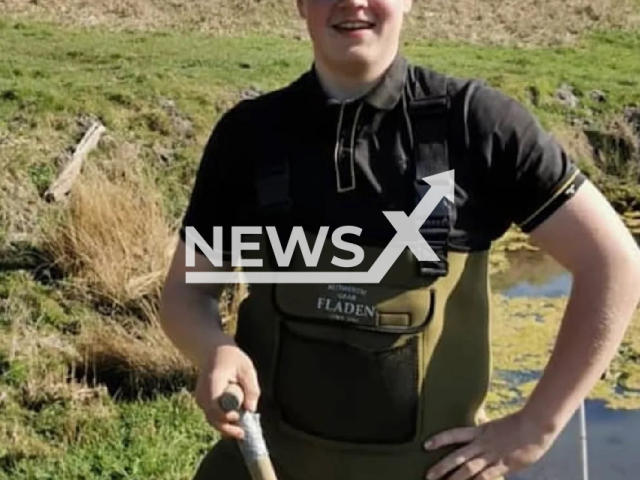 Luca G., 19, from the municipality of Duvensee, Schleswig-Holstein State, Germany, poses in undated photo. He was killed after he got trapped by a heavy fertilizer container on Wednesday, May 24, 2023. Note: Private photo. (Newsflash)