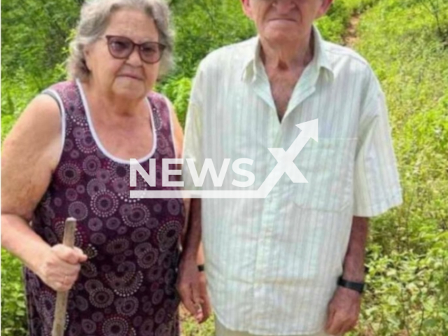 Enoque Serafim de Sousa, 82, and Rita Ursula de Sousa, 72, pose in undated photo. They couple died after being attacked by bees in the municipality of Jacobina do Piaui, Piaui State, Brazil. Note: Private photo. (Newsflash)