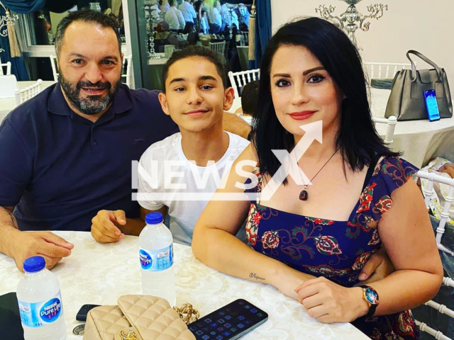 Photo shows Onder Oral, with his family, undated. He died after hitting a wall with his ATV in Bursa, Turkey, Saturday, May 27, 2023. Note: Picture is private (Onder Oral/Newsflash)