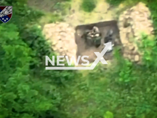 Picture shows Russian mortar on the frontlines in Ukraine in undated footage. The footage was released by 40th Separate Artillery Brigade on Monday, May, 29, 2023.
Notes: Photo is screen from a video. (@40OAbrigade/Newsflash)