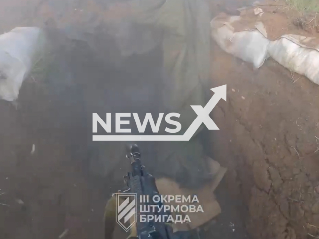 Ukrainian fighters clear up the trenches in the outskirts of Bakhmut in Ukraine in undated footage. The footage was released by Ukraine's ground forces commander Colonel general Oleksandr Syrskyi on Tuesday, May, 30, 2023.
Notes: Photo is screen from a video. (@SlipioCkUa/Newsflash)