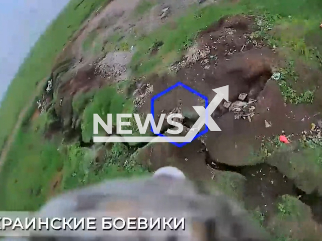 DNR kamikaze drones hit Ukrainian military positions in the trenches in Avdiivka in Ukraine in undated footage. The footage was released by People's Militia of the DPR on Tuesday, May, 30, 2023.
Notes: Photo is screen from a video. (@nm_dnr/Newsflash)