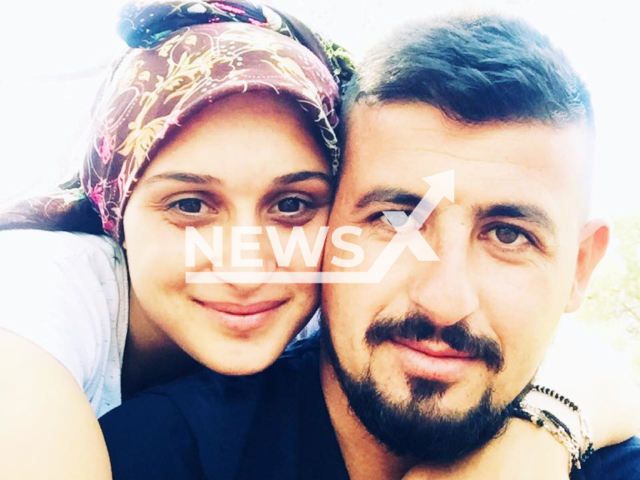 Photo shows Ayse Isik, with her husband, Ismail Isik, undated. She reportedly killed her husband before turning herself in to the police in Burdur, Turkey. Note: Picture is private (Ismail Isik/Newsflash)