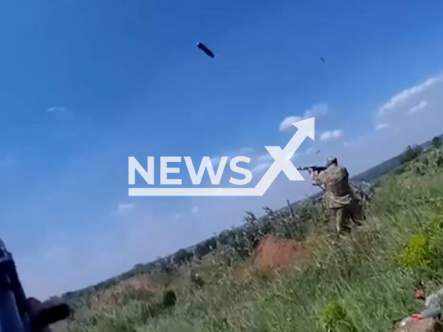 Ukrainian fighters shoot down Russian attack drone "Lancet" by machine guns fire on the battlefield in Ukraine in undated footage. The footage was released by Air Command "South" on Wednesday, May, 31, 2023.
Notes: Photo is screen from a video. (@PvKPivden/Newsflash)